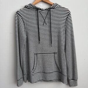 Z Supply Striped Soft Spun Knitwear Hoodie Size XS - Quiet Luxury Coastal Cozy